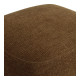 Pouf LISETTE en tissu velours marbré - Tabac