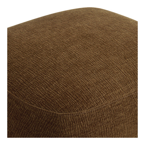 LISETTE Ottoman in marbled velvet fabric - Tobacco