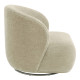 Fauteuil tournant LISETTE en tissu velours marbré - Dune