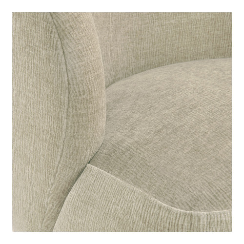 LISETTE Swivel armchair in marbled velvet fabric - Dune