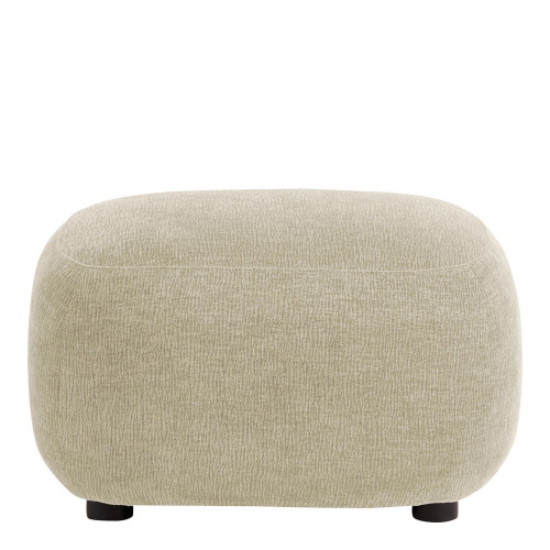 Pouf LISETTE en tissu velours marbré - Dune