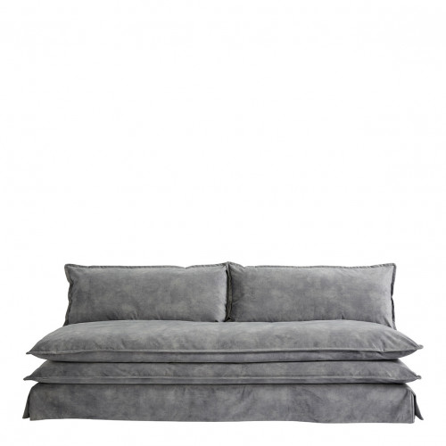 LÉO Sofa light gray velvet