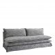 Canapé LÉO velours gris clair