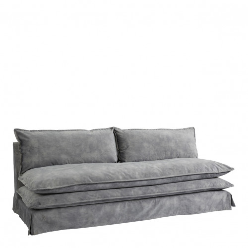 Canapé LÉO velours gris clair Canapé LÉO velours gris clair