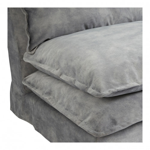 Canapé LÉO velours gris clair Canapé LÉO velours gris clair