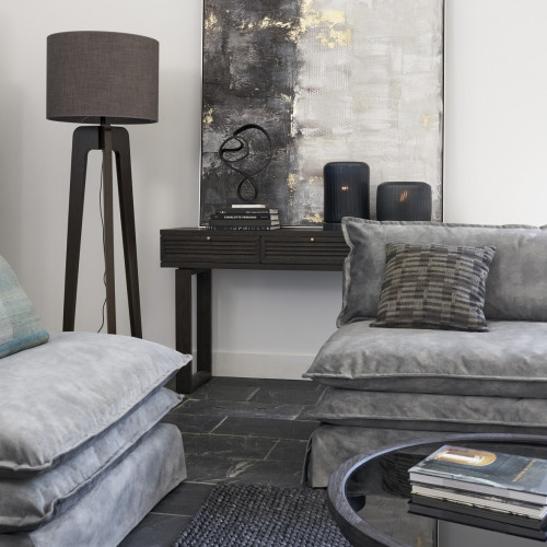 LÉO Sofa light gray velvet