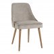 Chaise MARCUS en velours - Grège
