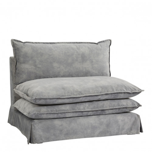 Fauteuil LEO velours - Gris clair Fauteuil LEO velours - Gris clair